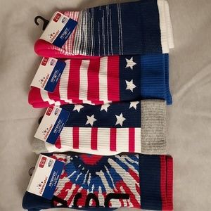 Men's Patriotic Crew Socks 4-bundle